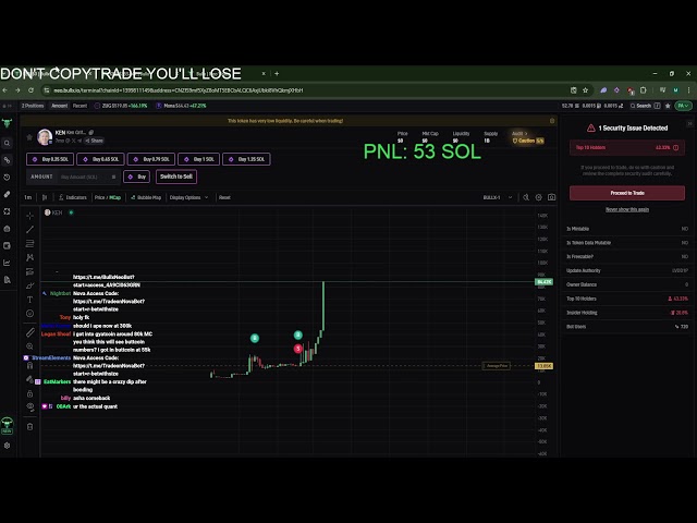 0.1 SOL MEMECOIN TRADING CHALL (UP 43+ SOL)