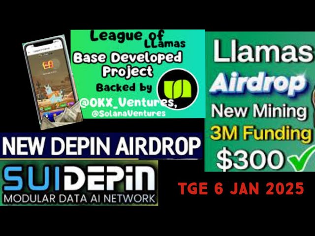 SUI Depin Airdrop Criteria League Of Llamas Airdrop $Unite Token