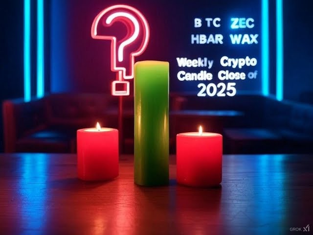 比特幣、Zcash、Hbar 和 Wax 每週加密蠟燭收盤即時價格走勢 7 分鐘時間範圍