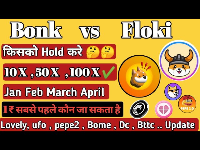 Bonk vs Floki 谁最厉害！！谁给50倍回报？ 1$ 谁先走！ Meme 币更新