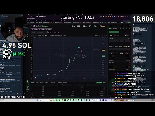 Trading de Memecoin en direct 10 GAINS SOL