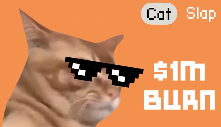 Catslap-Rivale $SLAP schickte die Bullen mit der Ankündigung einer Token-Verbrennung im Wert von 1 Million US-Dollar zum Angriff