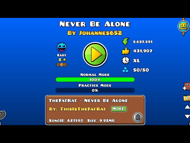 never be alone 100% 1 coin XL easy by johannes652