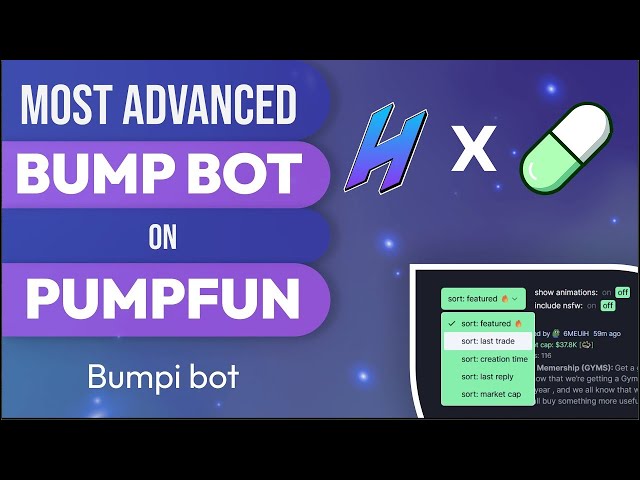 PumpFun バンプボット | Solana Pumpfun の最先端のボット |ソルボット |ソラナ取引ボット |ポンプファンボット