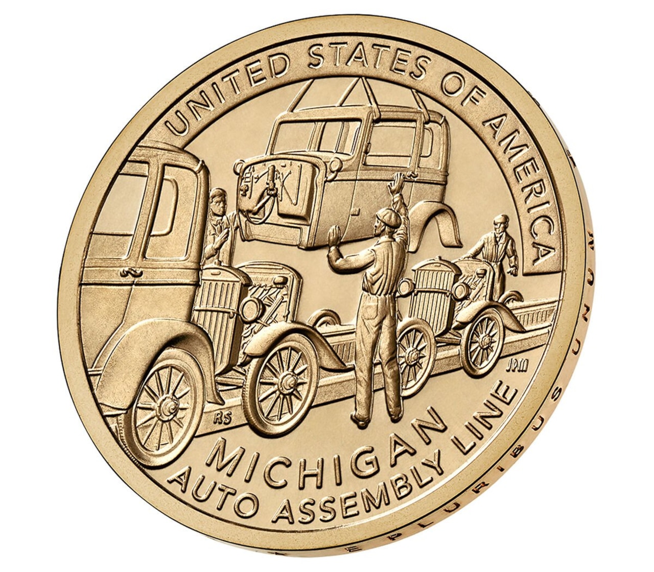 New $1 American Innovation gold coin honors Henry Ford’s automotive assembly line