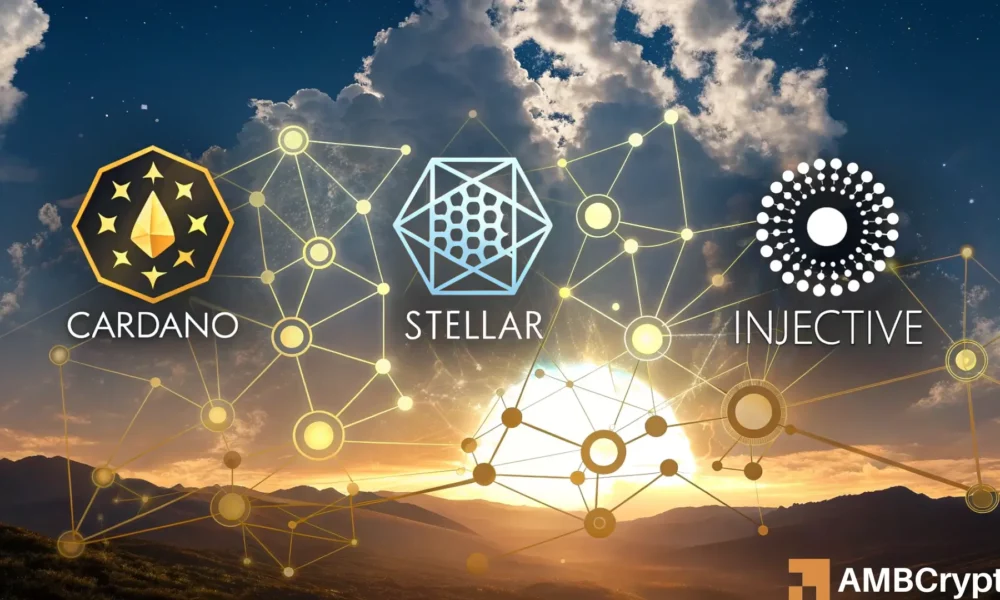 Cardano、Injective 和 Stellar 在市場波動中保持穩定