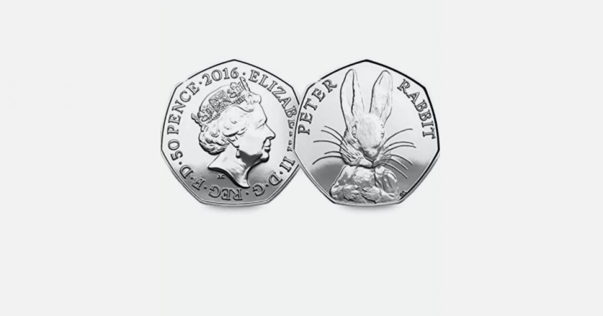 Peter Rabbit 50p coin listed on eBay for £2,000 - 200 times the Royal Mint's valuation