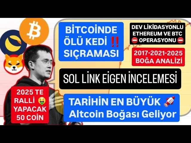 DEAD CAT SPREAD IN BITCOIN🚨LEFT LINK EIGEN REVIEW🚨50 COINS THAT WILL RALLY IN 2025🚨ETH OPERATION