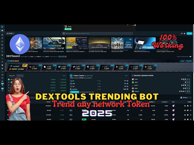 Dextools 趨勢機器人 |即時趨勢證明 |以太網 | @TrendingBotDeveloper