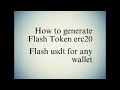 So generieren Sie Flash-Token erc20 | USDT Tether für jedes Wallet