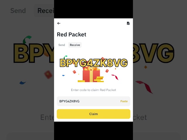 Code: BPYG4ZK8VG Claim Crypto Redpacket Limited #binance #crypto #bitcoin #shorts #usdt #viralshorts