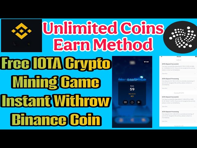 Free IOTA Coin Mining Game |Instant Payment To Binance