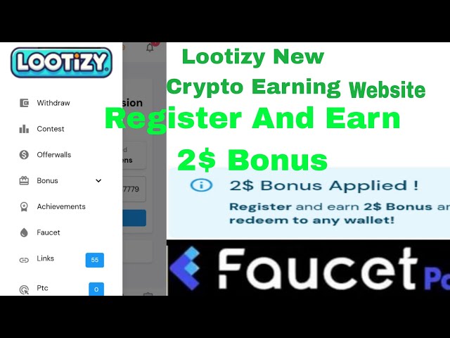 注册并赚取 2 美元奖金 |Lootizy NewCrypto Coin 赚钱网站 |即时支付 Faucetpay 2025