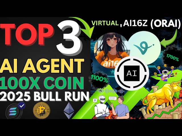 TOP 3 DES PIÈCES D'AGENT Al 🤑|| 100X BÉNÉFICE 🚀 | Mise à jour Bitcoin et Altcoins | #Aiagent #btc #alttcoin #ai