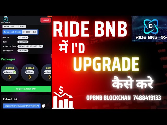 How to upgrade ID in RIDE BNB? #bnb #cryptocurrencies #ridebnb