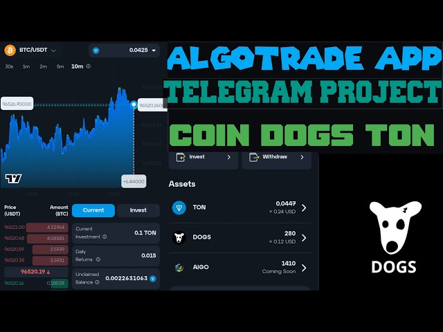 Algotrade Telegram App Complete Tas Rewards Robot Coin Dogs et Ton I Algotrade