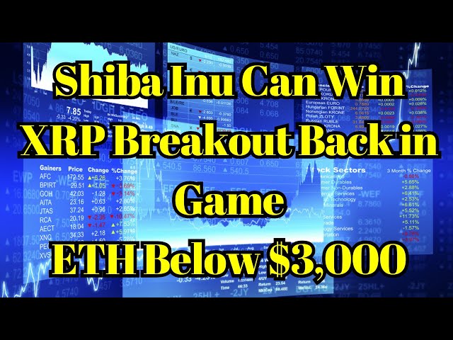 브레이킹 코인 | Shiba Inu가 승리할 수 있고, XRP가 게임에 다시 등장하며, ETH가 $3,000 미만입니다.