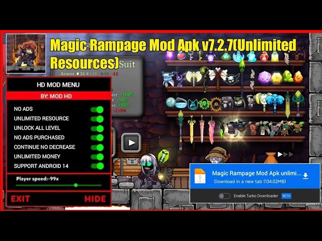 Magic Rampage Mod Apk 无限金钱和代币一切 2024 下载代币链接 🔥🔥🔥🔥