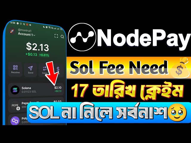 17일 이전에 SOL을 수강하세요 🤑| Nodepay 수수료 필요 | NC 토큰 청구 | Nodepay 에어드랍