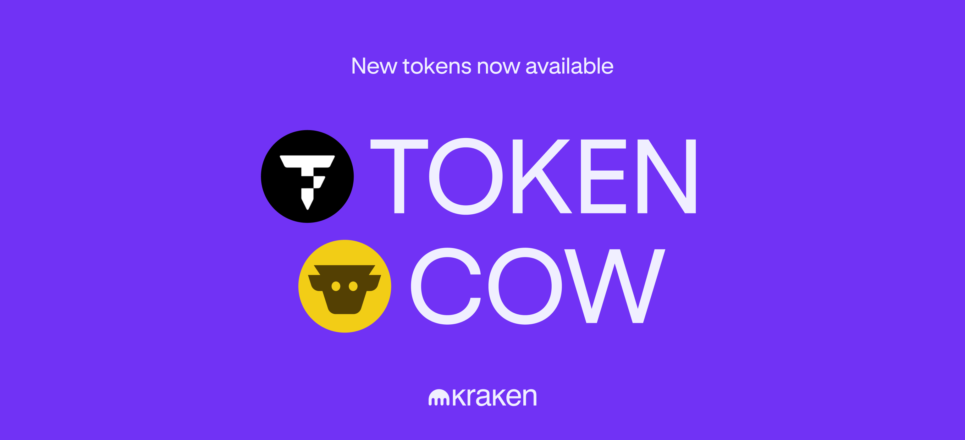 Le protocole CoW (COW) et TokenFi (TOKEN) sont désormais disponibles pour le trading sur Kraken