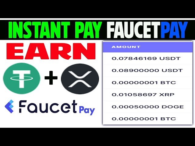 Gagnez Usdt Xrp Faucetpay | Gagnez un portefeuille Crypto Fauctpay | Gagnez de la crypto gratuite