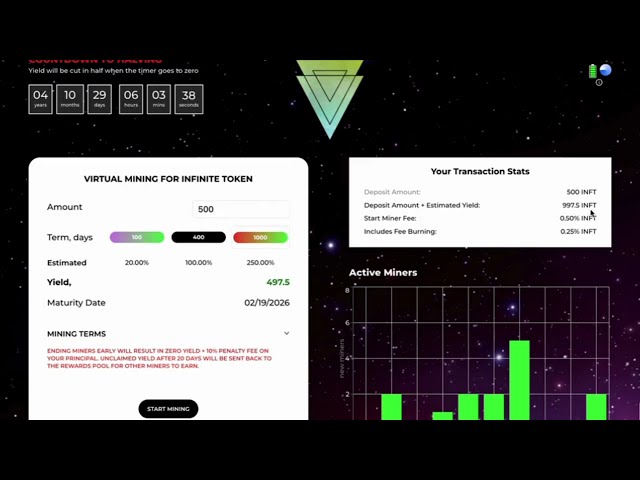 Infinite Token DApp - 激活虚拟矿工（描述中的链接）