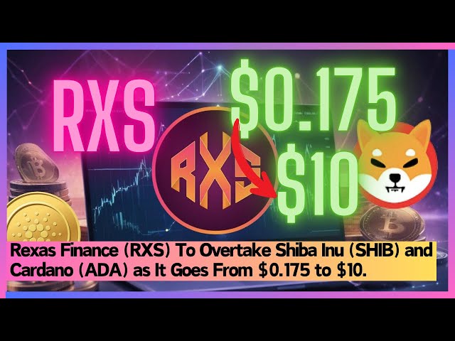 Rexas Finance (RXS) va dépasser Shiba Inu (SHIB) et Cardano (ADA) alors qu'il passe de 0,175 $ à 10 $