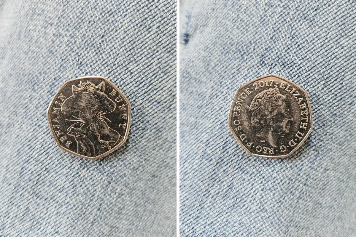 Une pièce rare de 50 pence Benjamin Bunny de 2017 est en vente dans la région de Stroud