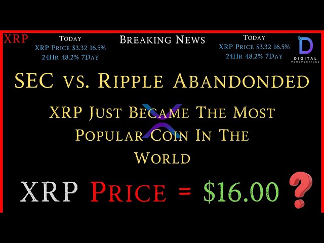 XRP-XRP Just Became The Most Popular Coin In The World - SEC vs Ripple Case = abandonded - XRP $16