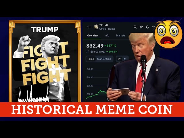 最大的 Meme 硬币 $TRUMP 推出！这一天创造了历史！！人们赚了千万卢比