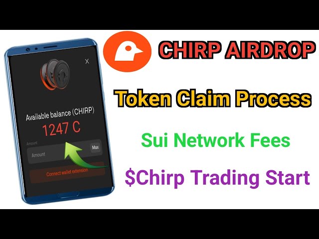 Chirp 에어드랍 토큰 청구 프로세스 || Sui 네트워크 수수료 || Chirp 토큰 거래 시작