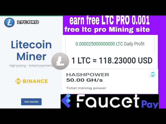 Verdienen Sie kostenlos LTC PRO. Die beste Crypto 2025 Faucet 0,01 LTC Pro Mining-Site ⛏️