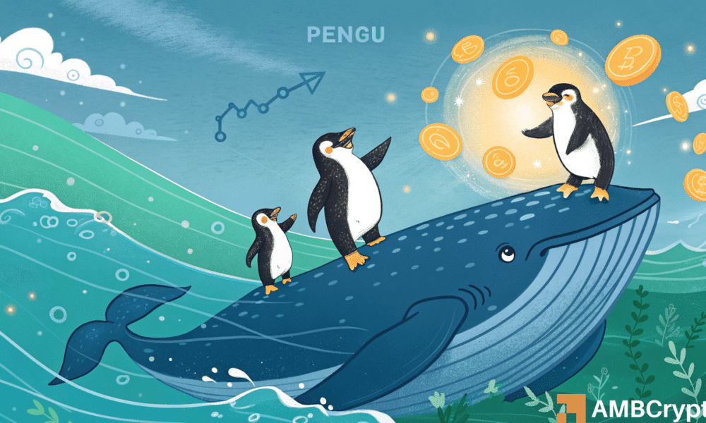 Pudgy Penguins (PENGU) bereiten sich auf einen deutlichen Aufwärtstrend vor, da Whale Token im Wert von 9,5 Millionen US-Dollar hinterlegt