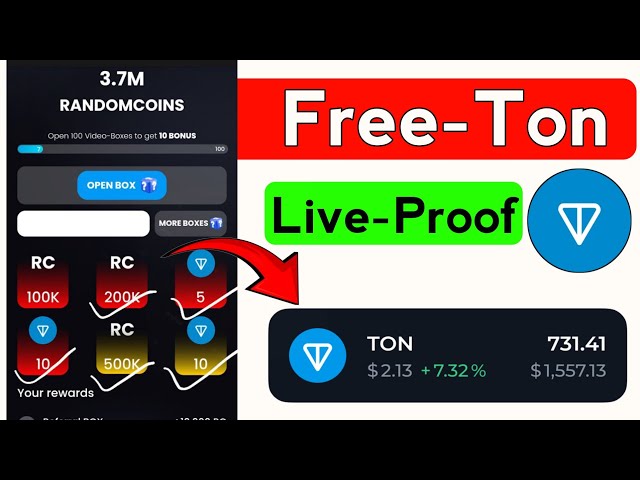 🤑Free $43.6 -TON COIN Proof. Free Ton Coin kaise kamaye | Earning App Free Ton Coin⛏️