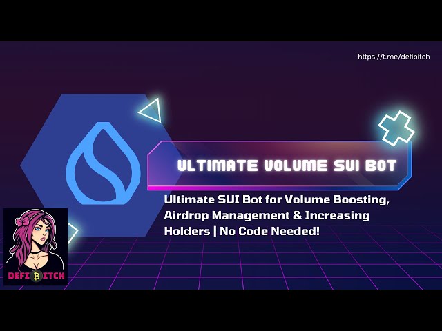用於增加交易量、空投管理和增加持有者的終極 SUI 機器人 |無需代碼！