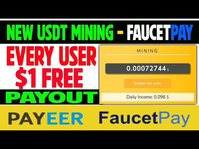 Neues USDT-Mining | Jeder Benutzer 1 $ gratis | Faucetpay Payeer abheben | Verdienen Sie kostenlose Krypto