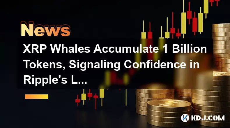 XRP 고래는 10억 개의 토큰을 축적하여 Ripple의 장기적인 잠재력에 대한 자신감을 나타냅니다. XRP 고래는 10억 개의 토큰을 축적하여 Ripple의 장기적인 잠재력에 대한 자신감을 나타냅니다.