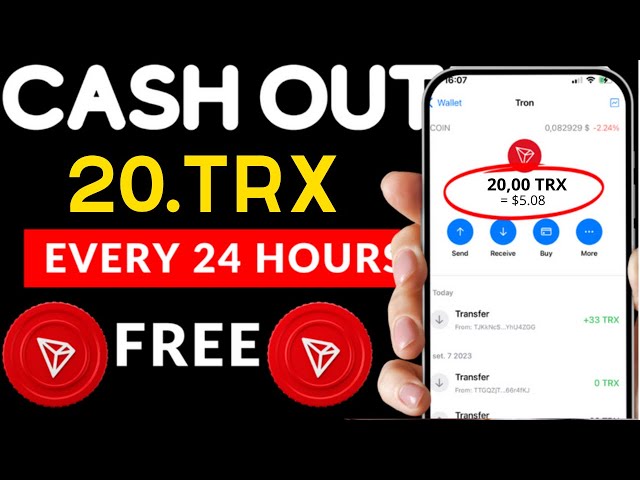 Neue TRX-Mining-Website | Erhalten Sie alle 24 Stunden 20 TRX gratis | kostenloses TRX