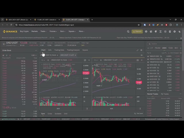UNI |Crypto coin | Crypto Market | Binance Exchange |