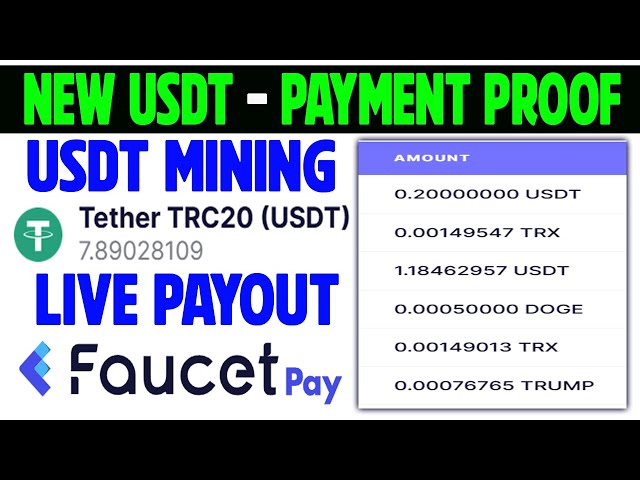 Neues USDT-Mining | Live-Zahlungsnachweis auf Faucetpay Wallet | Verdienen Sie kostenlose USDT