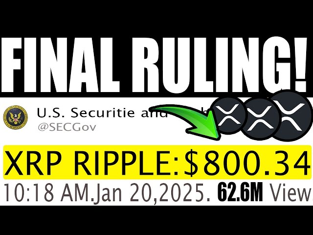 XRP RIPPLE: SEC BESTÄTIGT BULLRUN! NOCH STUNDEN BIS ZUR 800,34 $-PUMPE! - RIPPLE XRP-NEWS HEUTE.