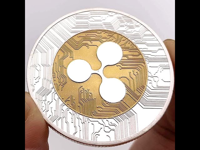 Ripple Coin XRP Cryptocurrency Coin Collector's Rare Cryptocurrency Coin with Clear Protective Cover