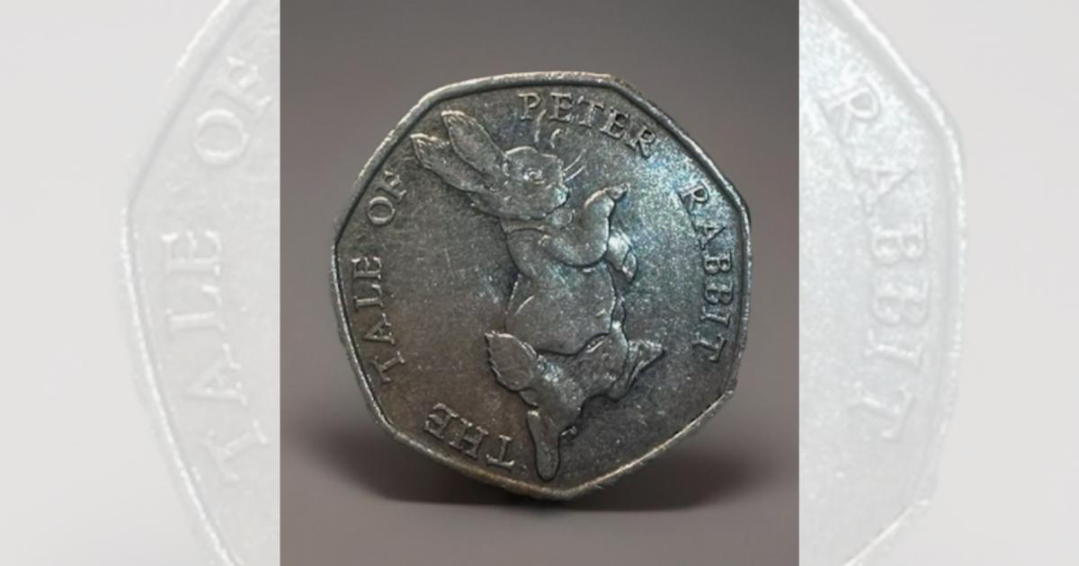 Rare 50p Coin avec Peter Rabbit est répertorié sur eBay pour 20 000 £