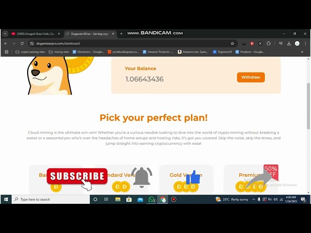 Without Investment Earn Free Crypto From Free Doge Coin Mining Site