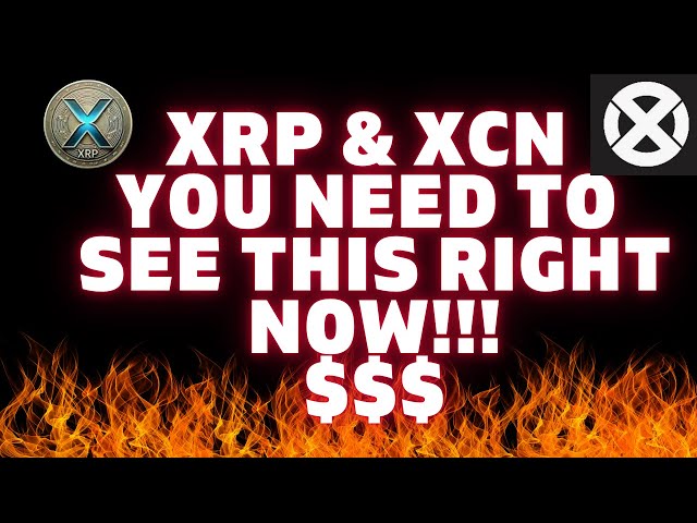 DRINGEND! 🚨 XRP & XCN -Münzhalter! 🚨Was sie nicht wollen, dass Sie sehen! Massive Brieftasche bewegt sich!