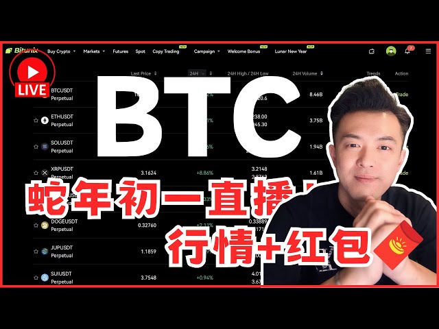 Live -Übertragung des ersten Jahres der Schlange! Bitcoin Market+Red Envelope 情! Treten Sie der Live Transaction Live Sendung 29. Januar 2025 SMC ICT OB -LIVE -Streaming bei