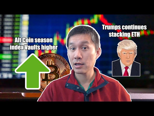 Alt Coin Season Index Vault höher. Trump stapelt weiterhin Ethereum