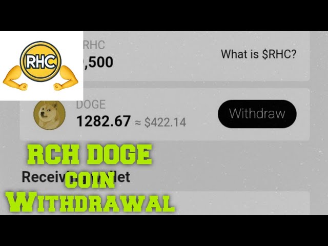 Retrait de la pièce RCH || Doge Coin Retral Mise à jour étape par étape