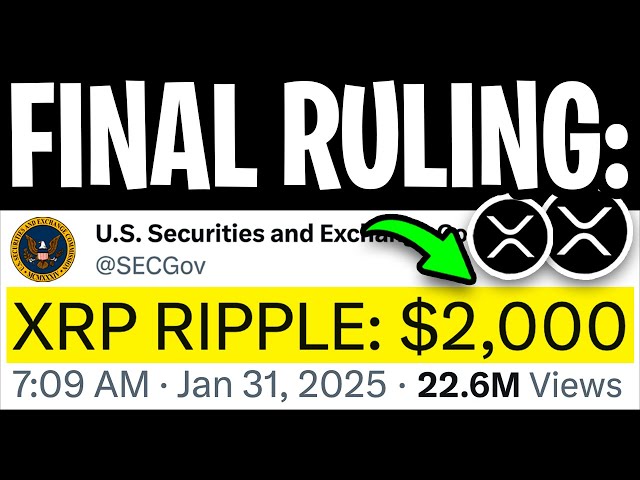 XRP Ripple: SEC dans les discussions de règlement avec le PDG! MEGA POMPE DE 2 000 $ confirmée! - Ripple XRP News aujourd'hui