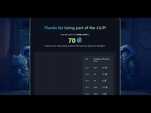 Jupiter jup Airdrop Trewer 2 current to Claims